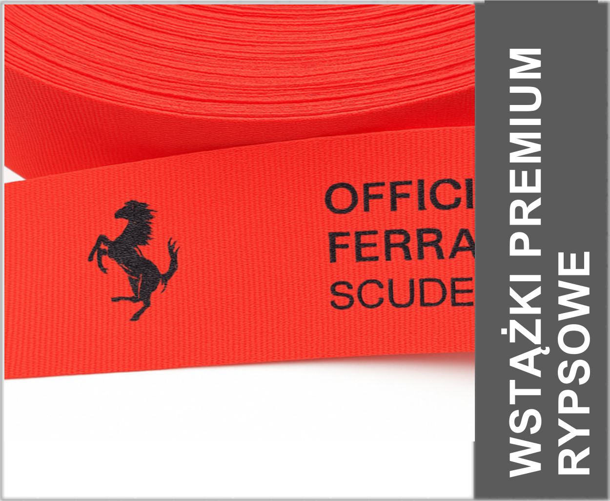 Rypsowe wstazki z nadrukiem